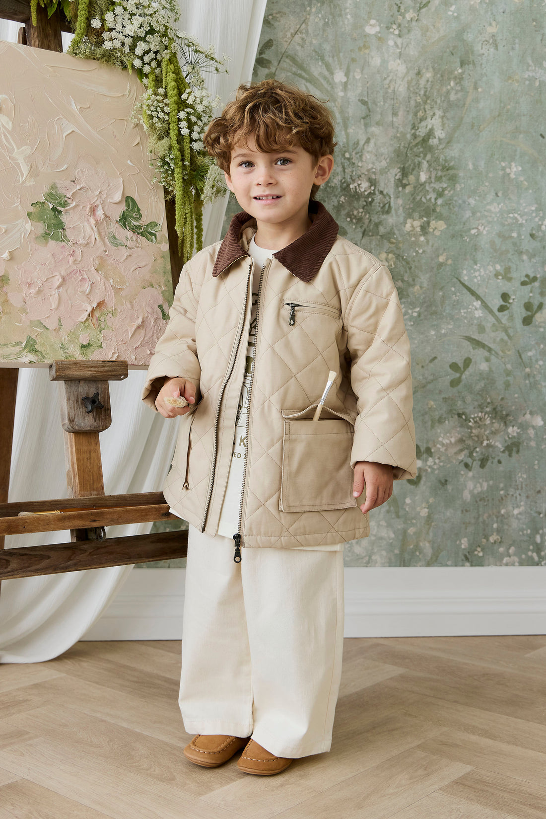 Wolfe Jacket - Sandstone Childrens Jacket from Jamie Kay NZ