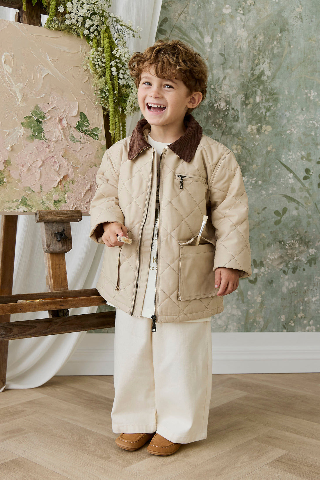 Abel Pant - Natural Childrens Pant from Jamie Kay NZ