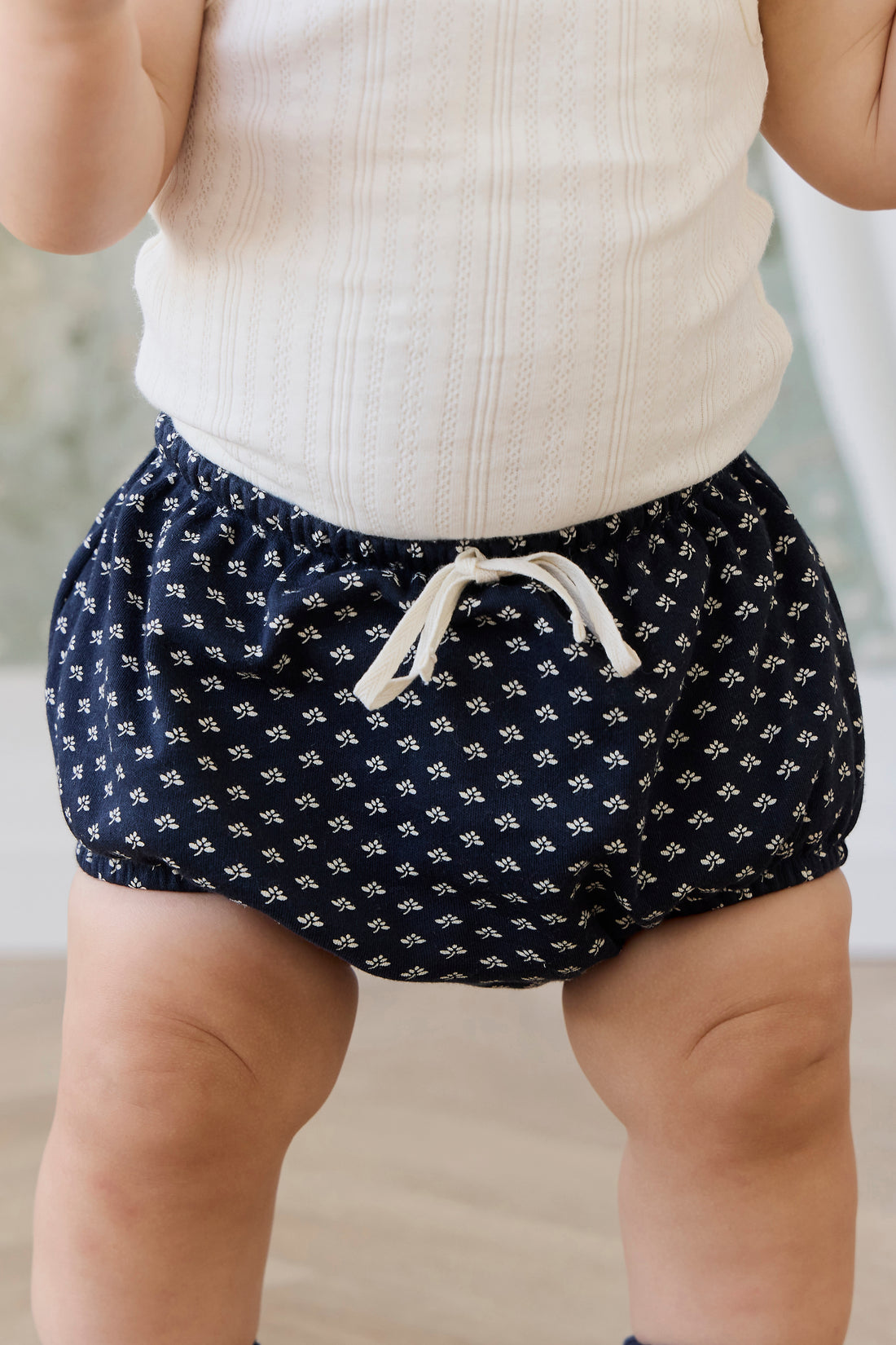 Organic Cotton Classic Bloomer - Lisa Petite Indigo Childrens Bloomer from Jamie Kay NZ
