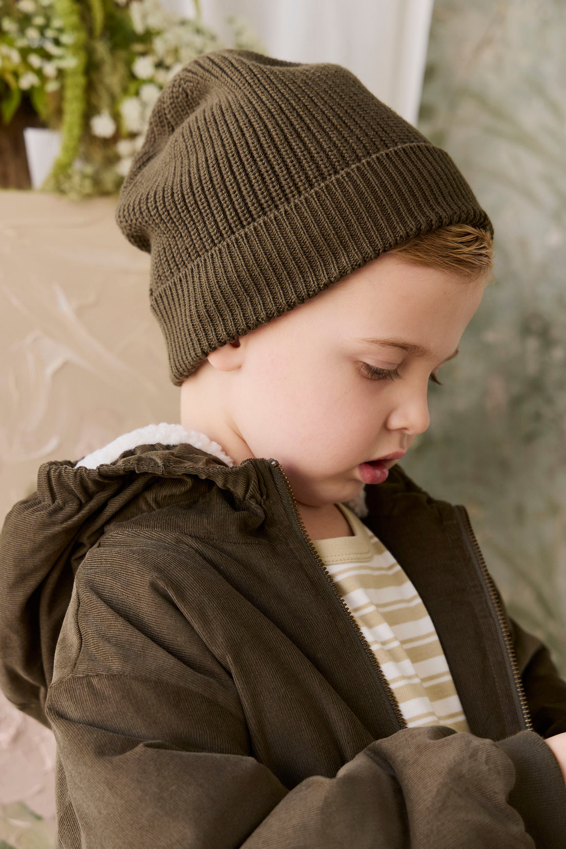Alastair Jacket - Deep Olive Childrens Jacket from Jamie Kay NZ