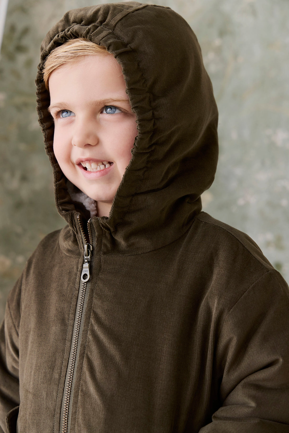 Alastair Jacket - Deep Olive Childrens Jacket from Jamie Kay NZ