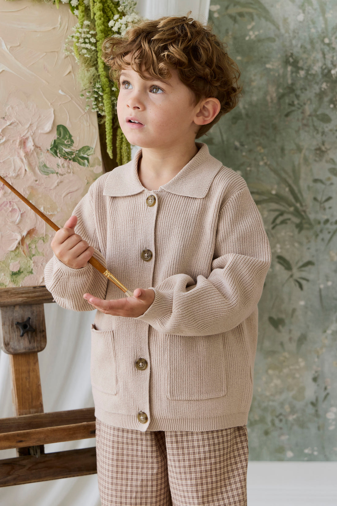 Ford Knit Jacket - Sand Childrens jacket from Jamie Kay NZ