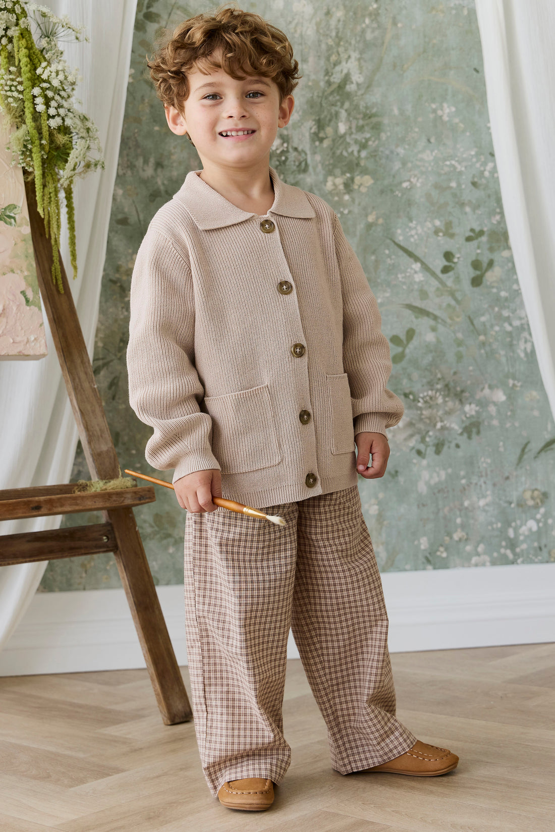 Ford Knit Jacket - Sand Childrens jacket from Jamie Kay NZ