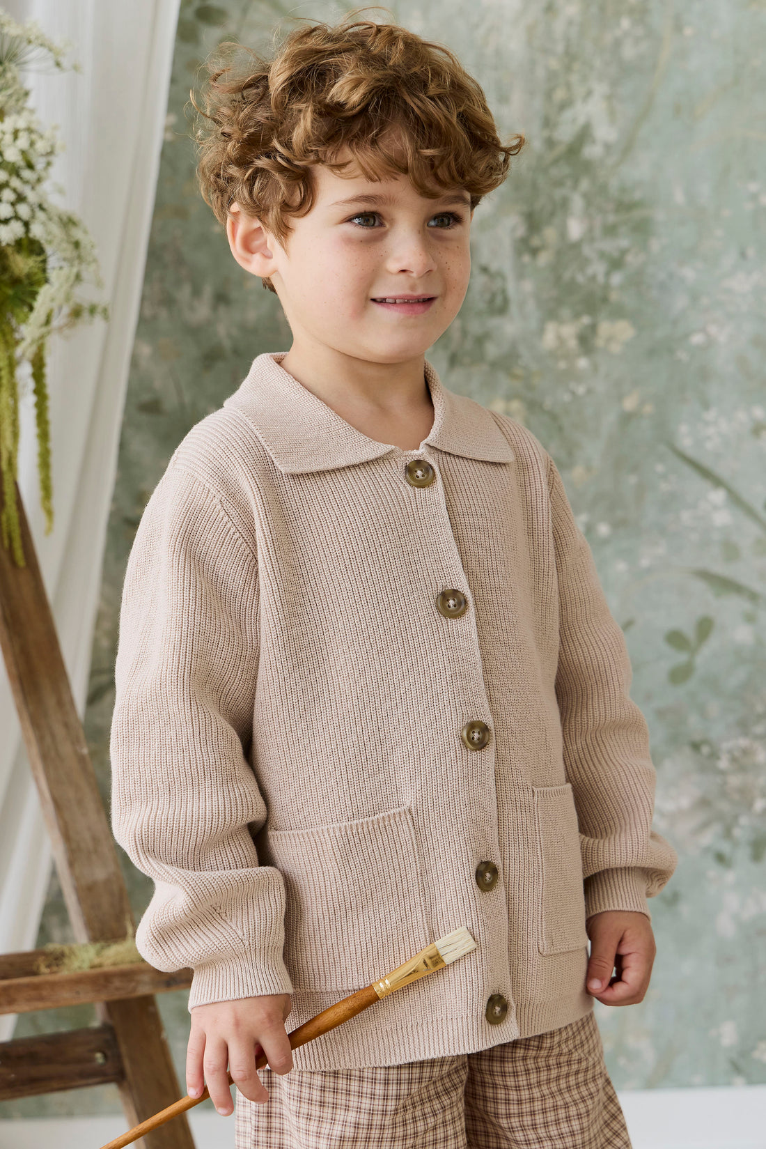 Ford Knit Jacket - Sand Childrens jacket from Jamie Kay NZ