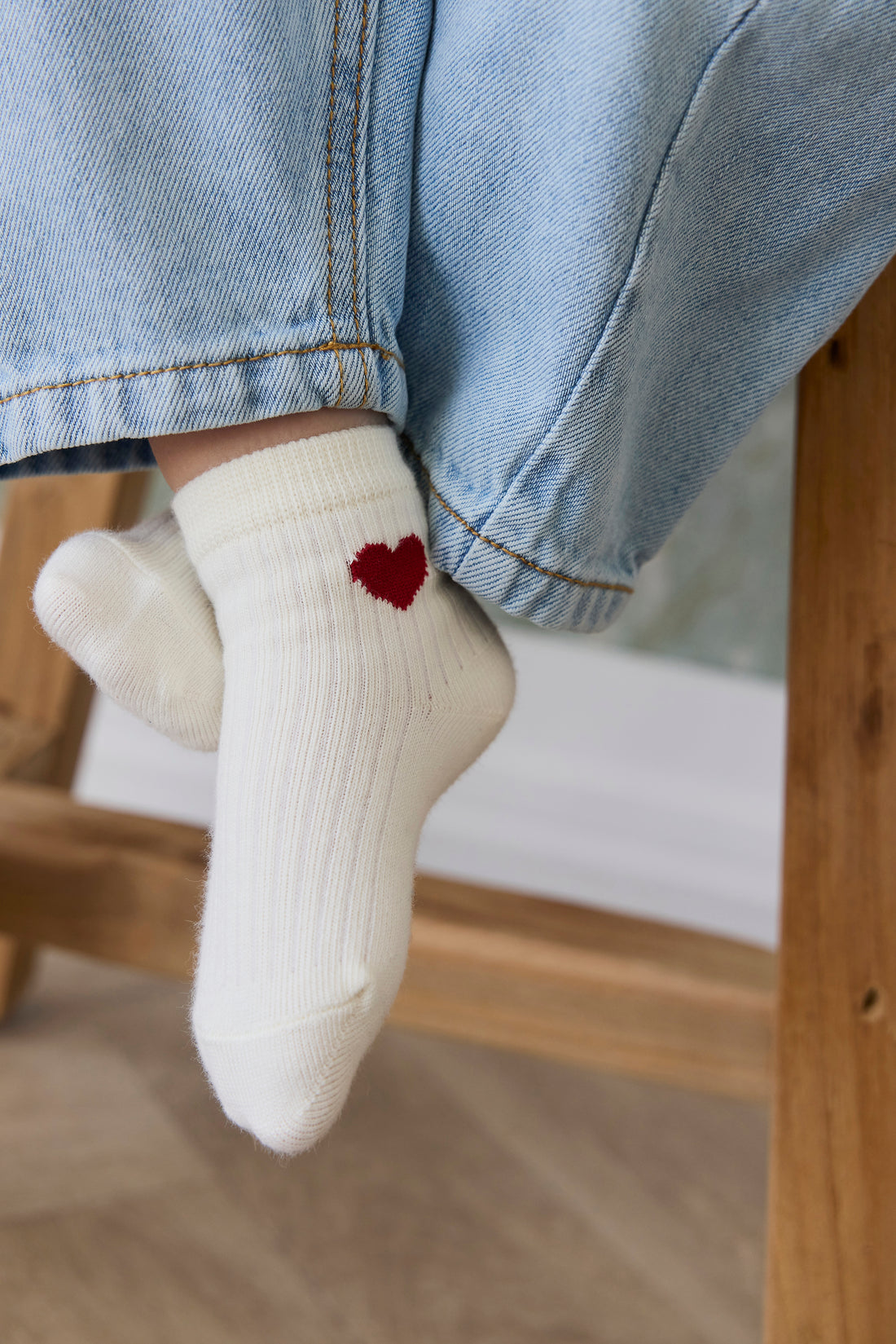 Bellamy Sock - Bellamy Heart Urban Red Childrens Socks from Jamie Kay NZ
