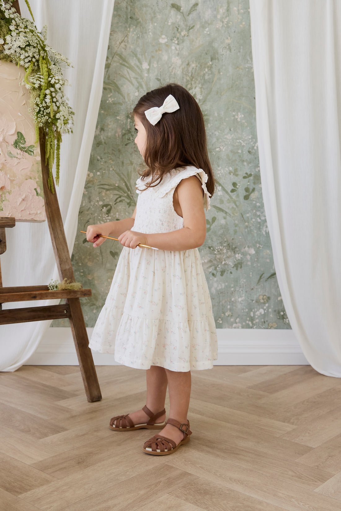 Organic Cotton Desiree Bow - Solange Snow Childrens Bow from Jamie Kay NZ