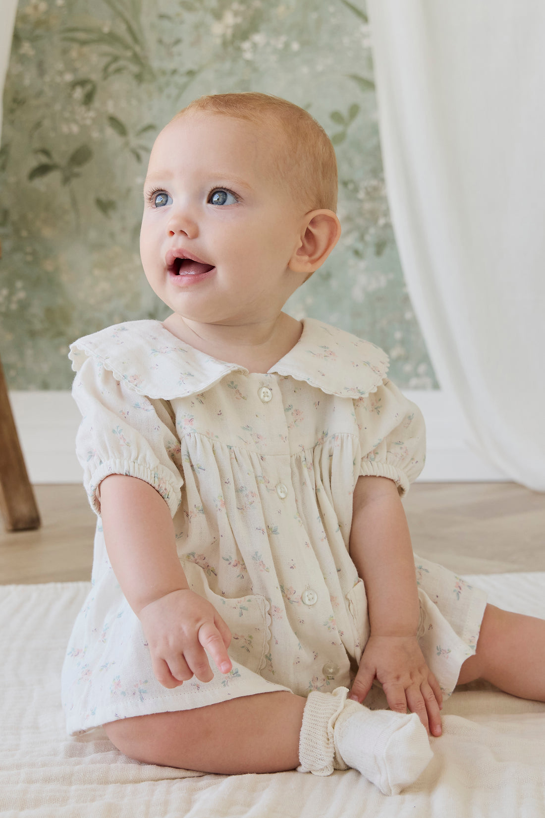Organic Cotton Muslin Kodi Top - Solange Snow Childrens Top from Jamie Kay NZ