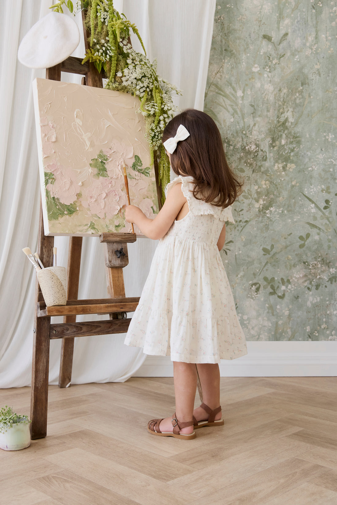 Organic Cotton Muslin Christabel Dress - Solange Snow Childrens Dress from Jamie Kay NZ
