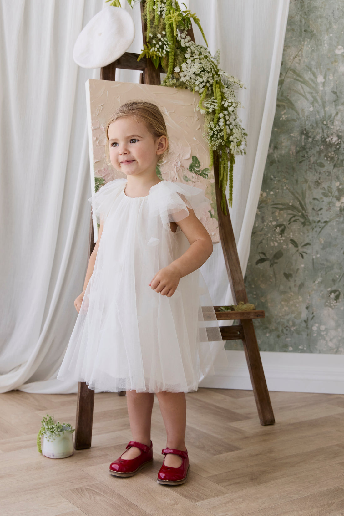 Rhea Tulle Dress - Parchment Childrens Dress from Jamie Kay NZ