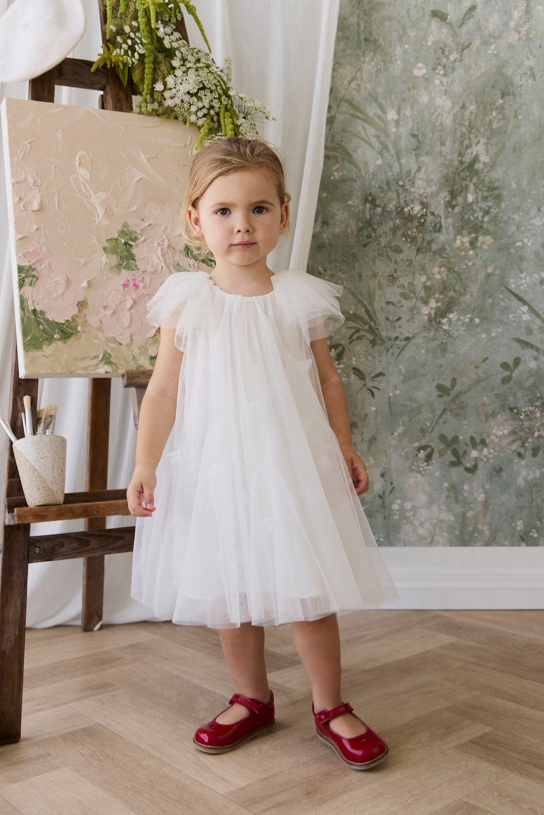 Rhea Tulle Dress - Parchment Childrens Dress from Jamie Kay NZ
