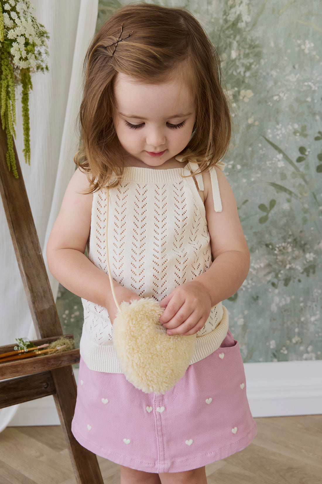 Briella Skirt - Petite Heart Orchid Childrens Skirt from Jamie Kay NZ