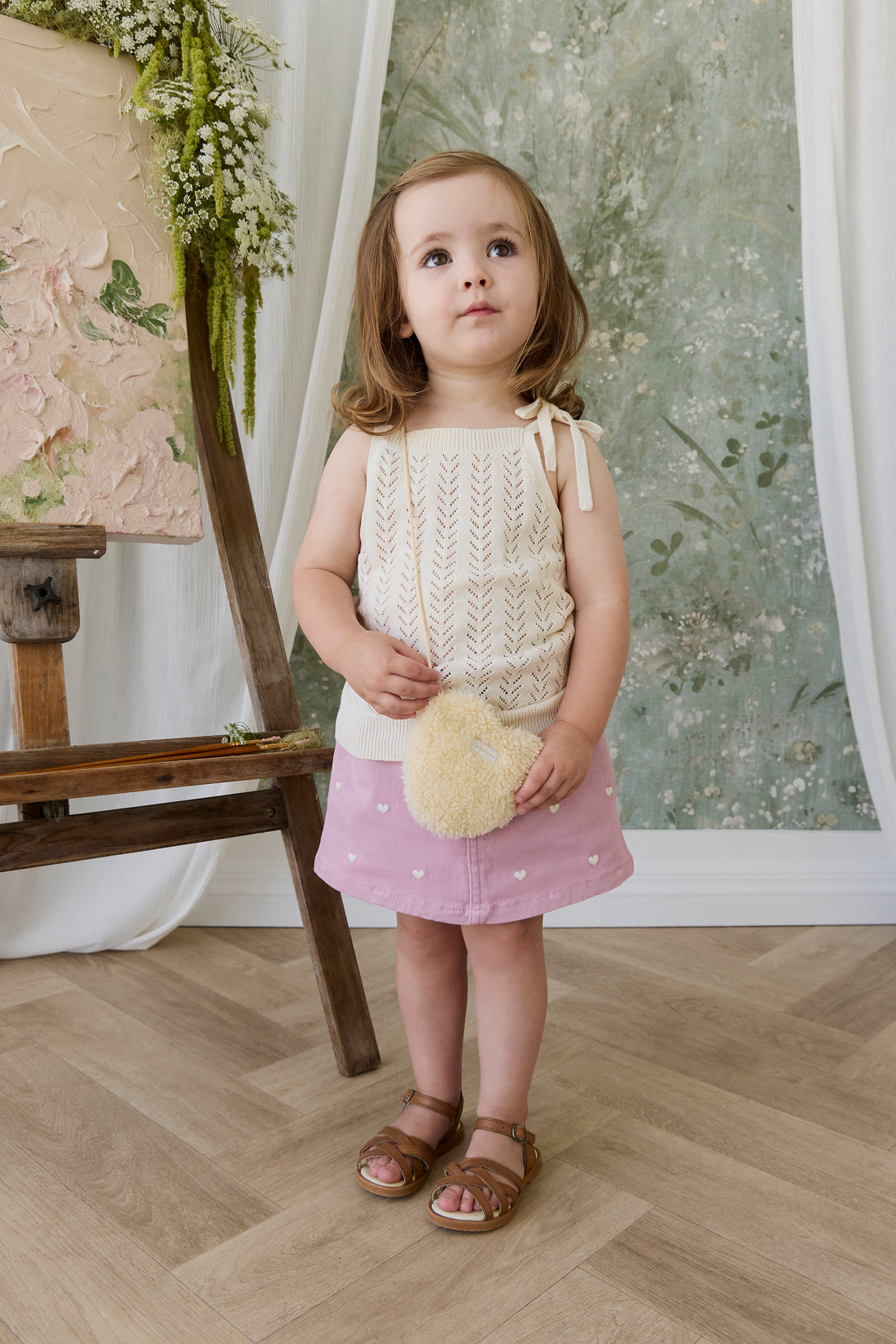 Briella Skirt - Petite Heart Orchid Childrens Skirt from Jamie Kay NZ