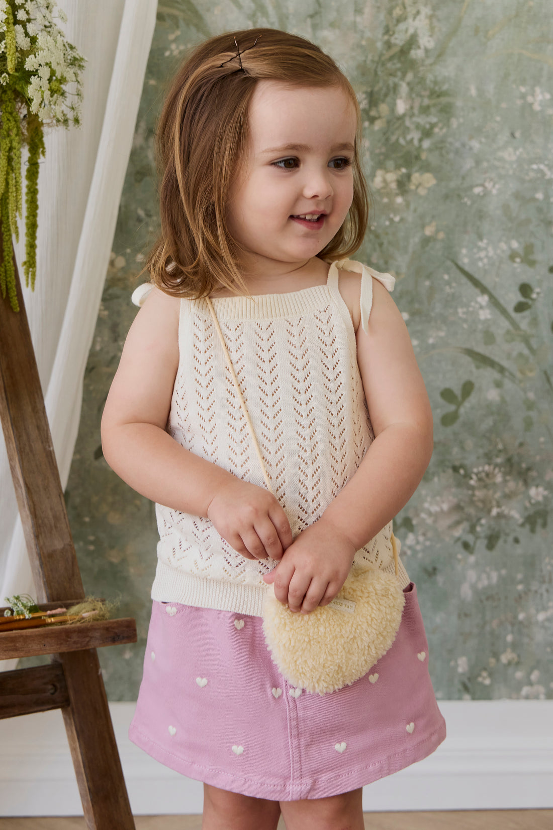 Briella Skirt - Petite Heart Orchid Childrens Skirt from Jamie Kay NZ