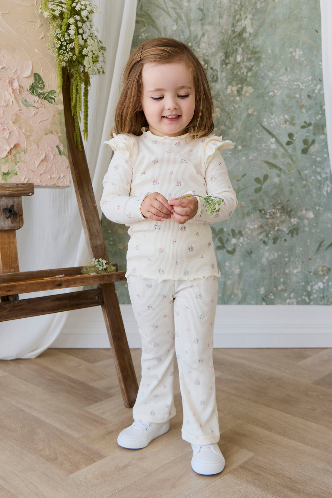 Organic Cotton Rib Winslet Top - Emma Whisper Childrens Top from Jamie Kay NZ