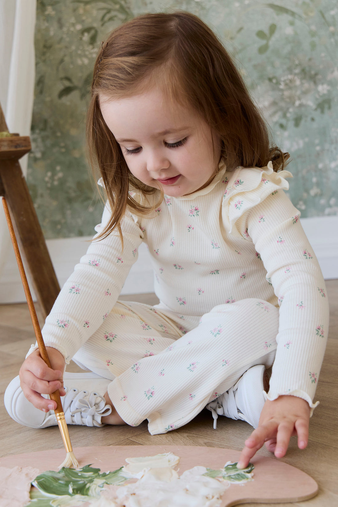 Organic Cotton Rib Winslet Pant - Emma Whisper Childrens Pant from Jamie Kay NZ