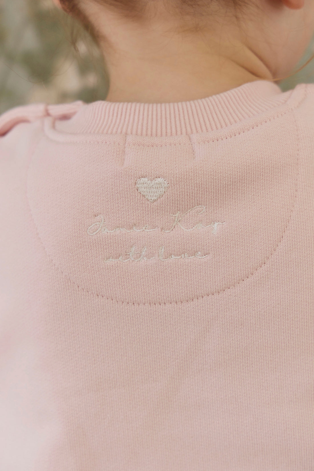 Organic Cotton Rhea Sweatshirt - Cloud Pink Sweetie Childrens Sweatshirt from Jamie Kay NZ