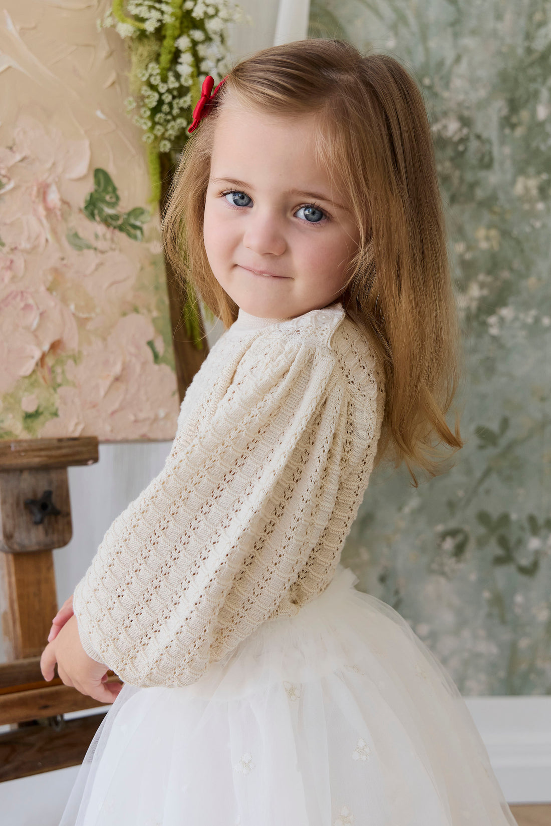 Bellamy Skirt - Parchment Ballerina Butterfiles Childrens Skirt from Jamie Kay NZ