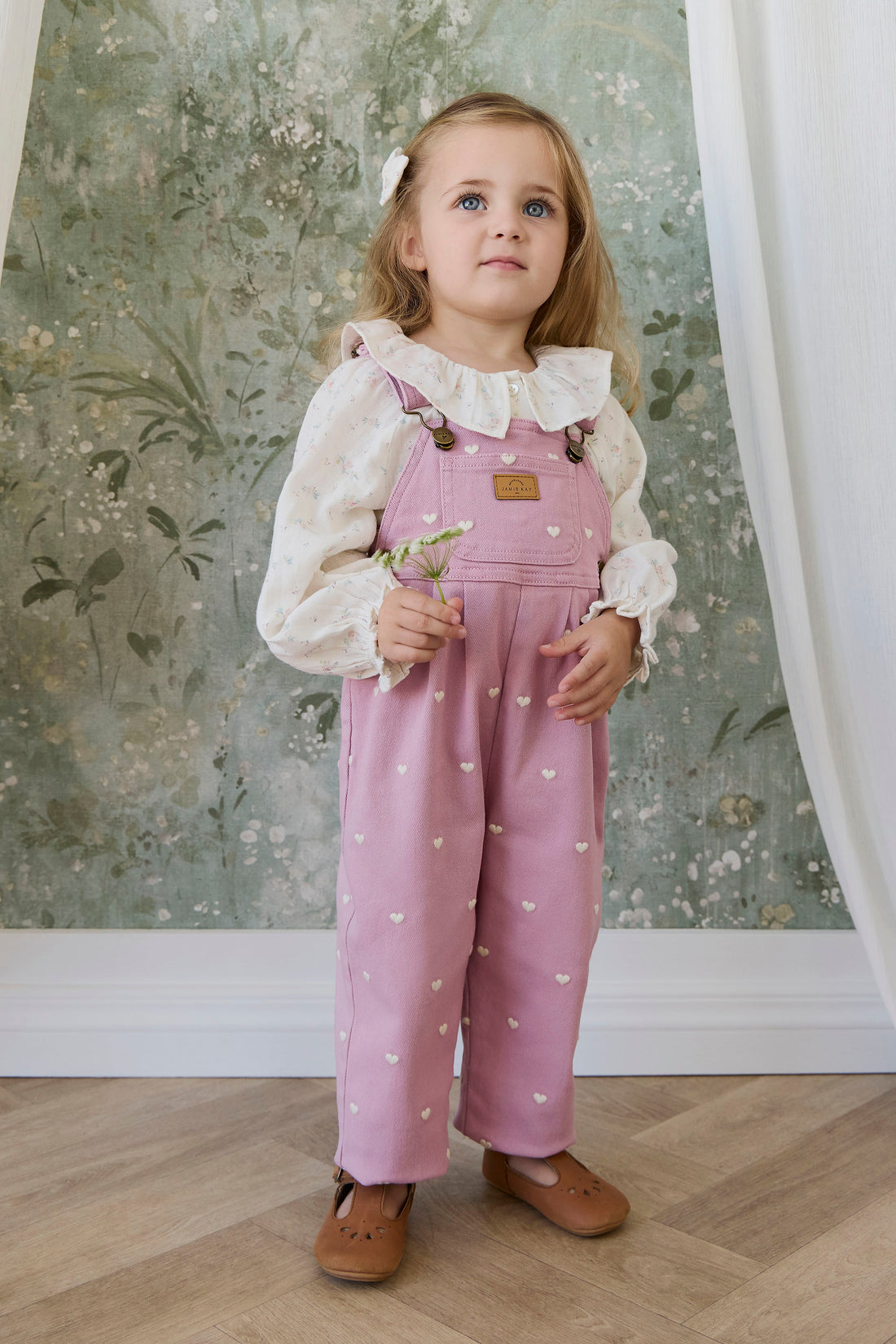 Blair Overall - Petite Heart Orchid Childrens Overall from Jamie Kay NZ