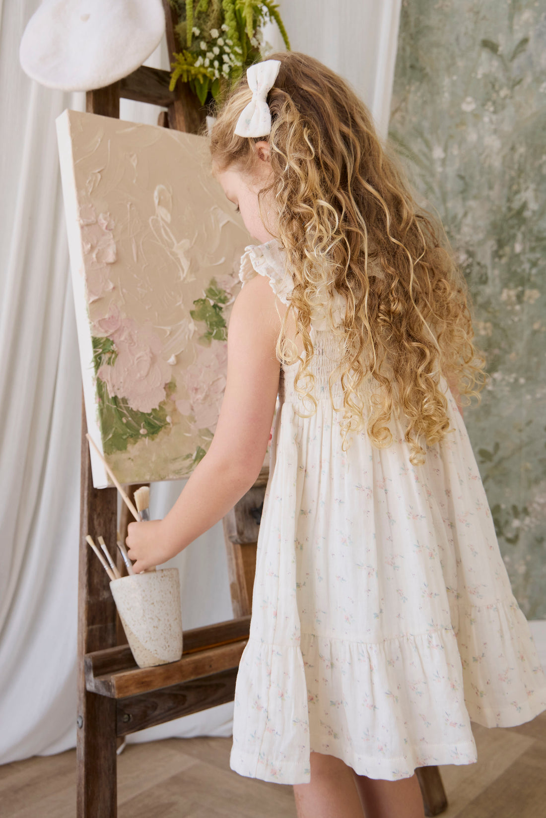 Organic Cotton Muslin Christabel Dress - Solange Snow Childrens Dress from Jamie Kay NZ