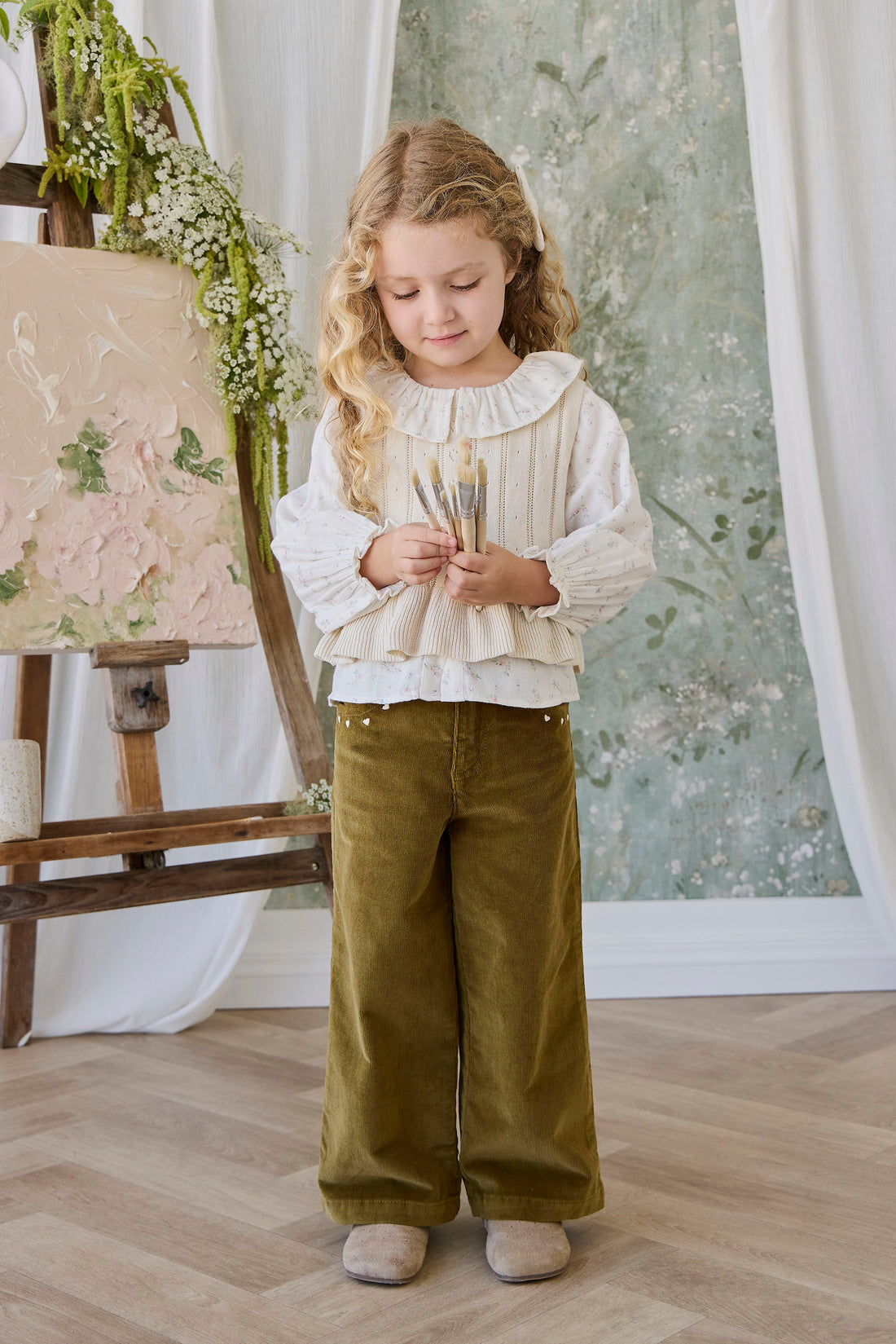 Astra Pant - Chrysanthemum Childrens Pant from Jamie Kay NZ