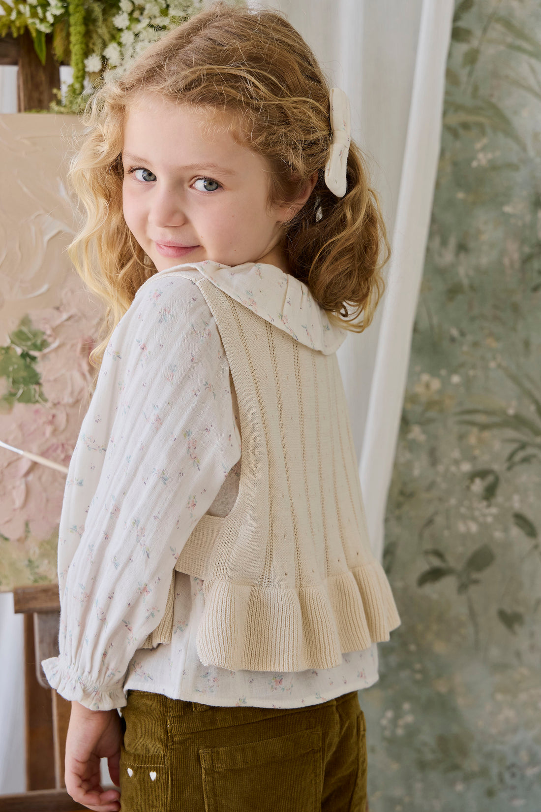 Antonia Top - Vanilla Childrens Top from Jamie Kay NZ