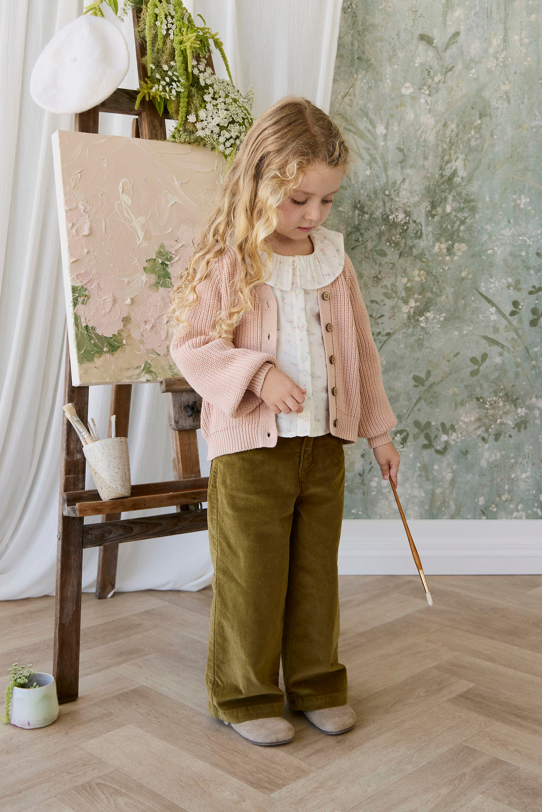 Paloma Cardigan - Rose Mist Childrens Cardigan from Jamie Kay NZ