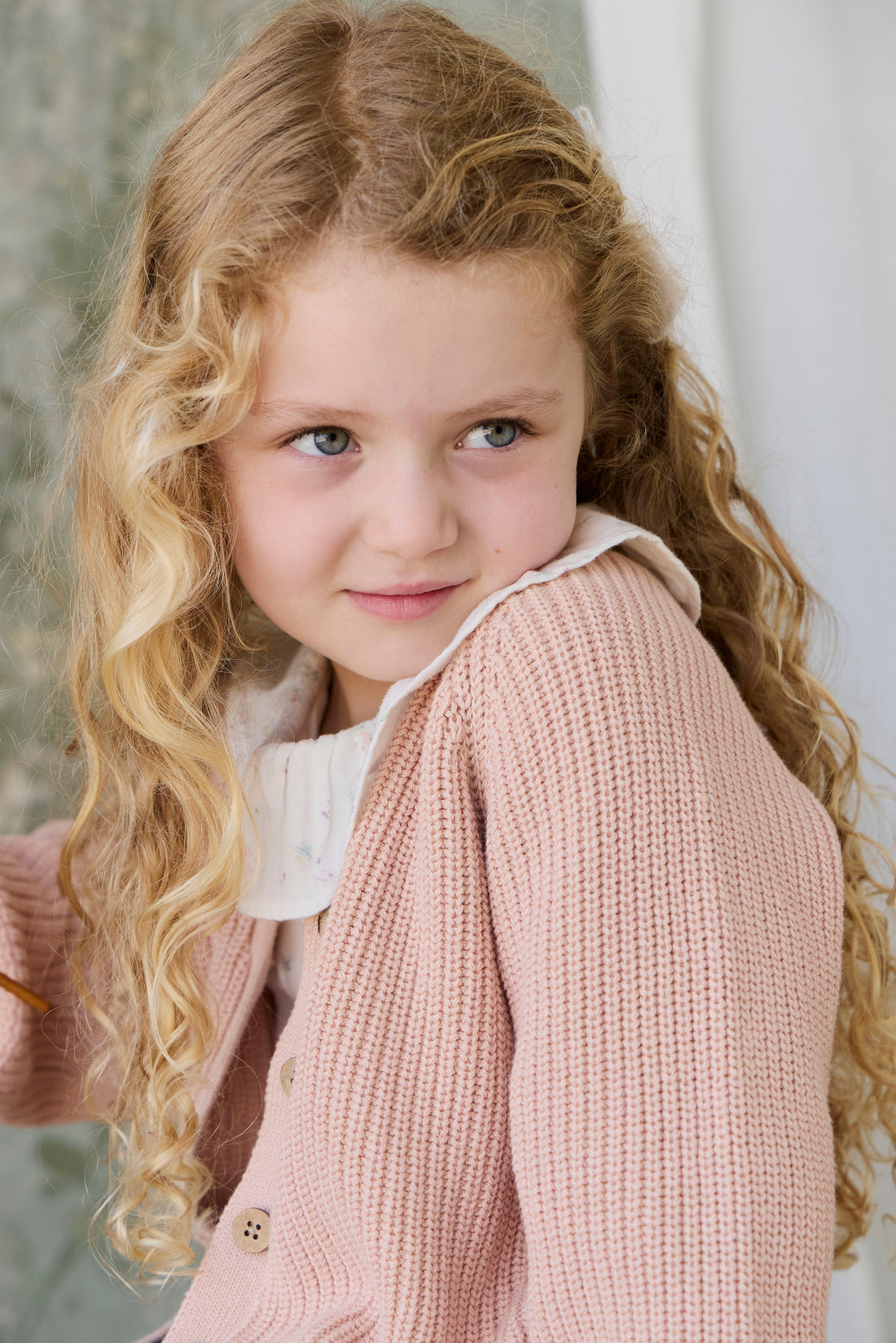 Paloma Cardigan - Rose Mist Childrens Cardigan from Jamie Kay NZ