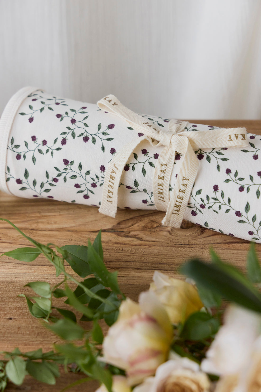 Organic Cotton Murphy Wrap - Mulberries Childrens Blanket from Jamie Kay NZ