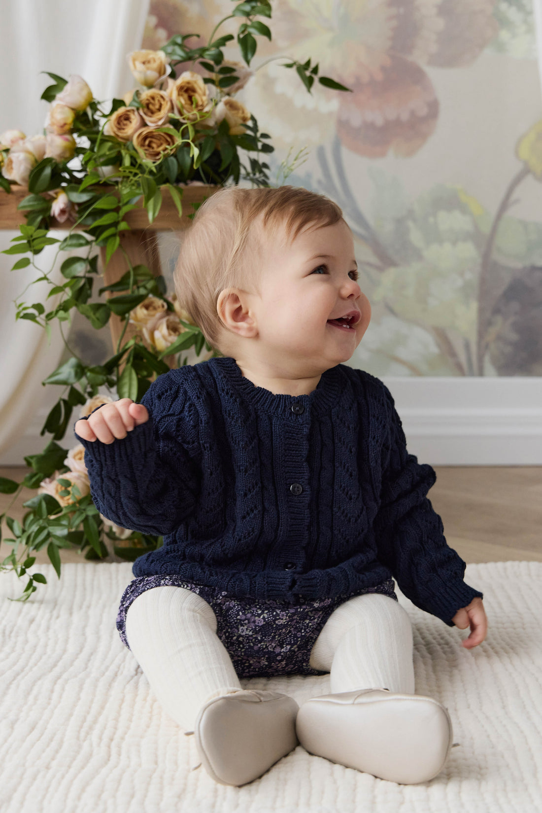 Arabella Knitted Cardigan - Starry Night Childrens Cardigan from Jamie Kay NZ