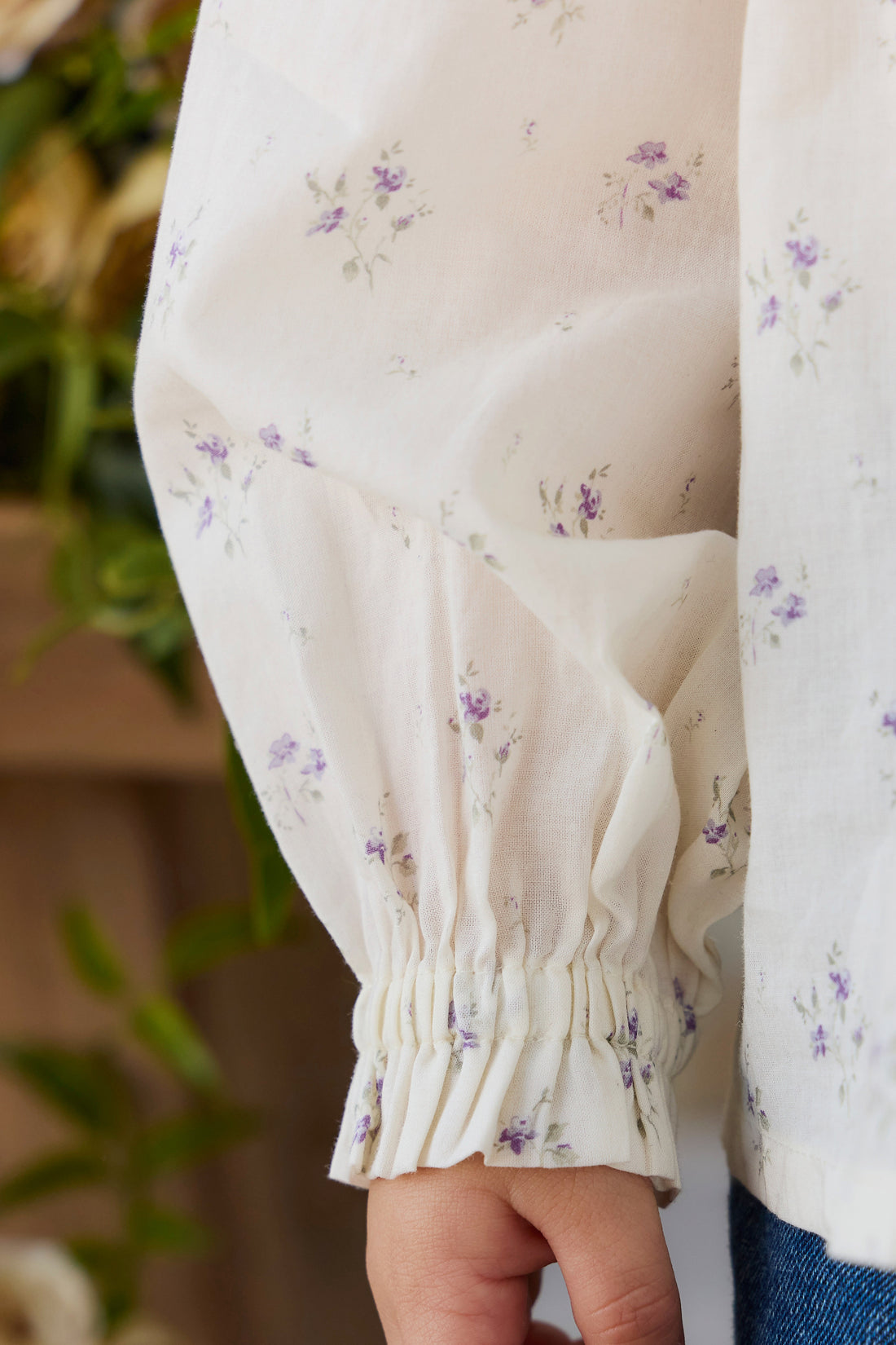 Organic Cotton Leonie Top - Jade Floral Childrens Top from Jamie Kay NZ