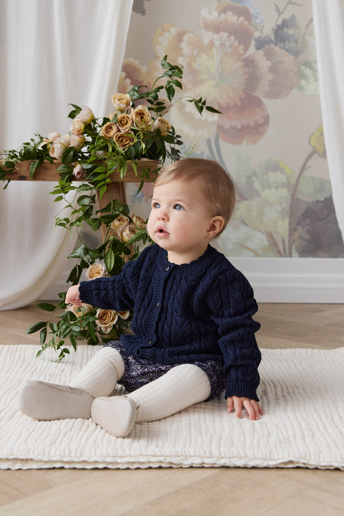 Arabella Knitted Cardigan - Starry Night Childrens Cardigan from Jamie Kay NZ