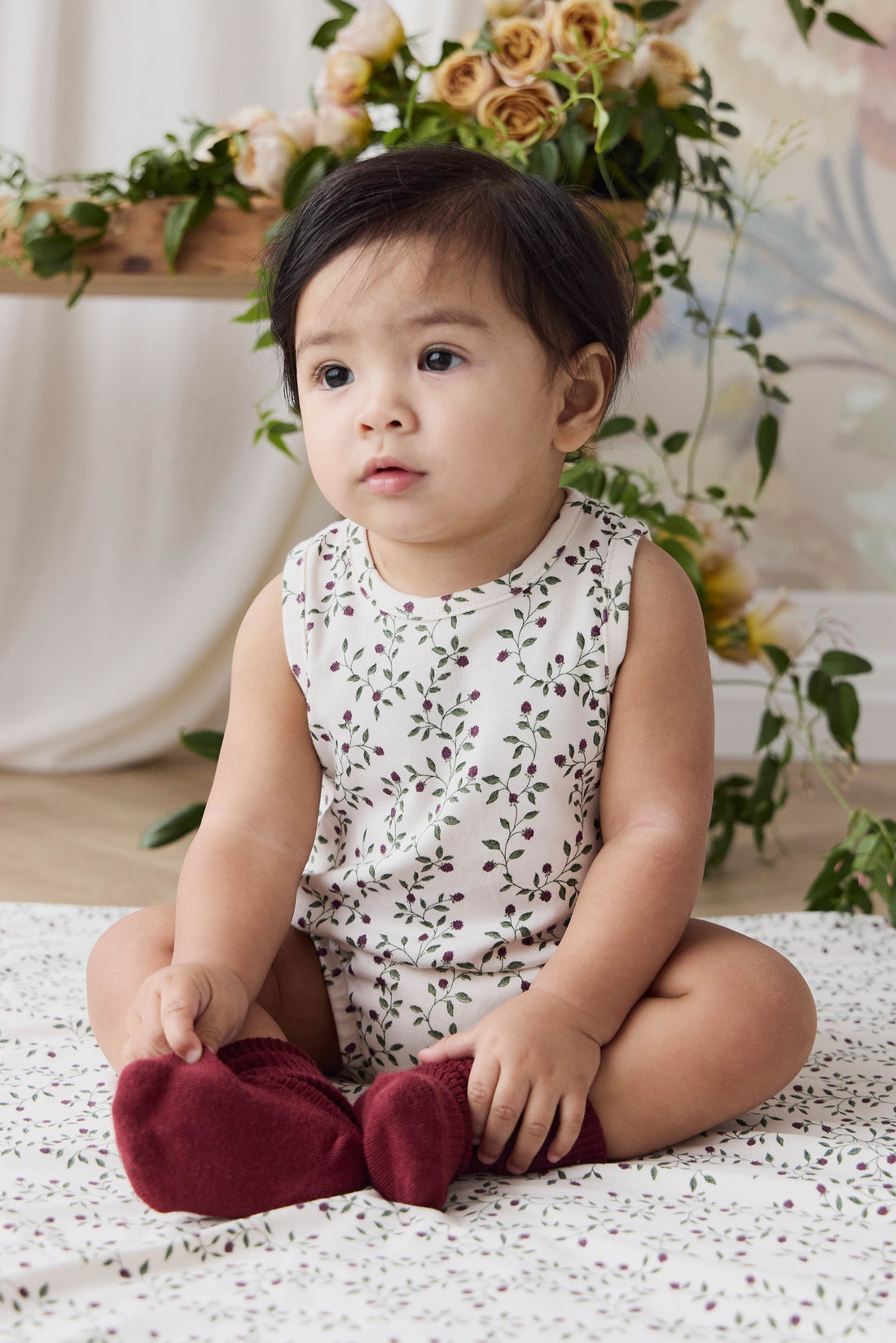 Organic Cotton Lionel Playsuit - Mulberries Childrens Playsuit from Jamie Kay NZ
