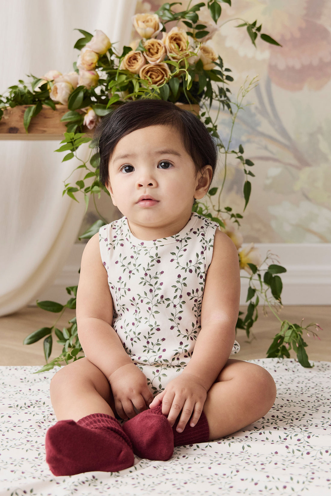Organic Cotton Lionel Playsuit - Mulberries Childrens Playsuit from Jamie Kay NZ