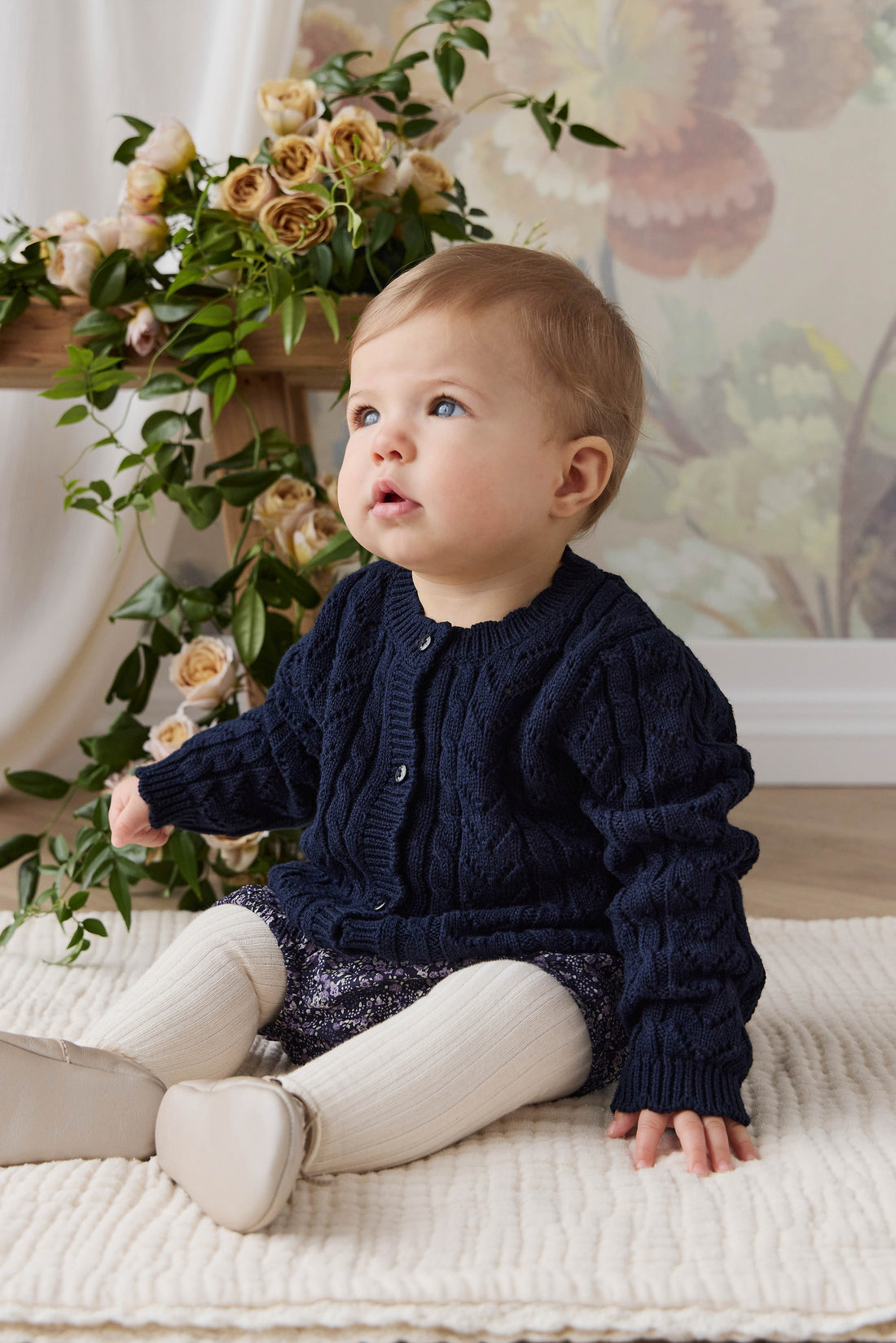 Arabella Knitted Cardigan - Starry Night Childrens Cardigan from Jamie Kay NZ