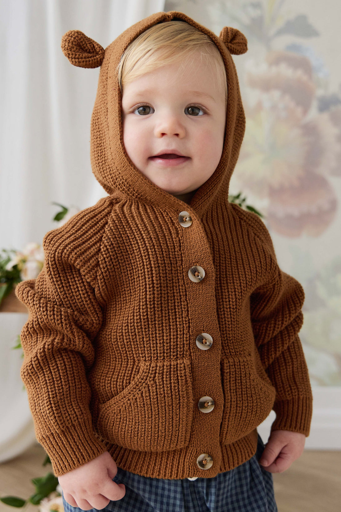 Bear Cardigan - Spice Childrens Cardigan from Jamie Kay NZ