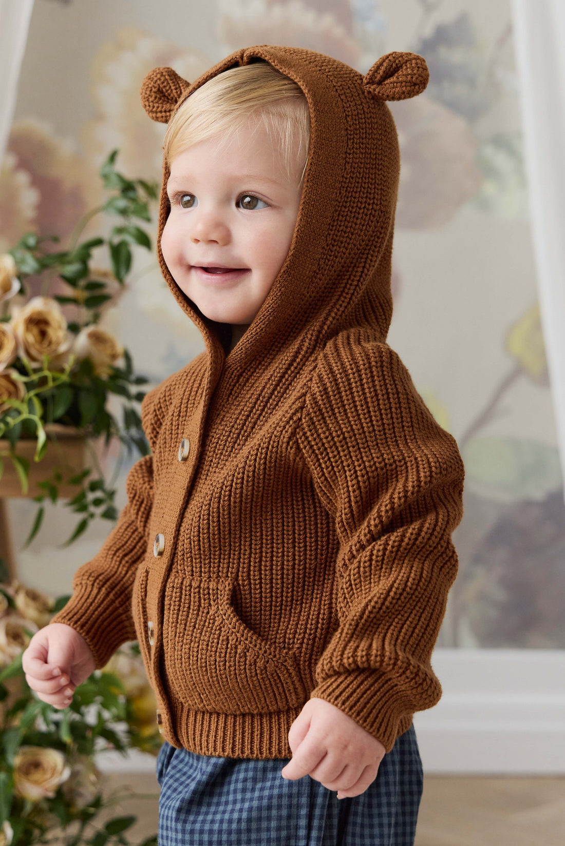 Bear Cardigan - Spice Childrens Cardigan from Jamie Kay NZ