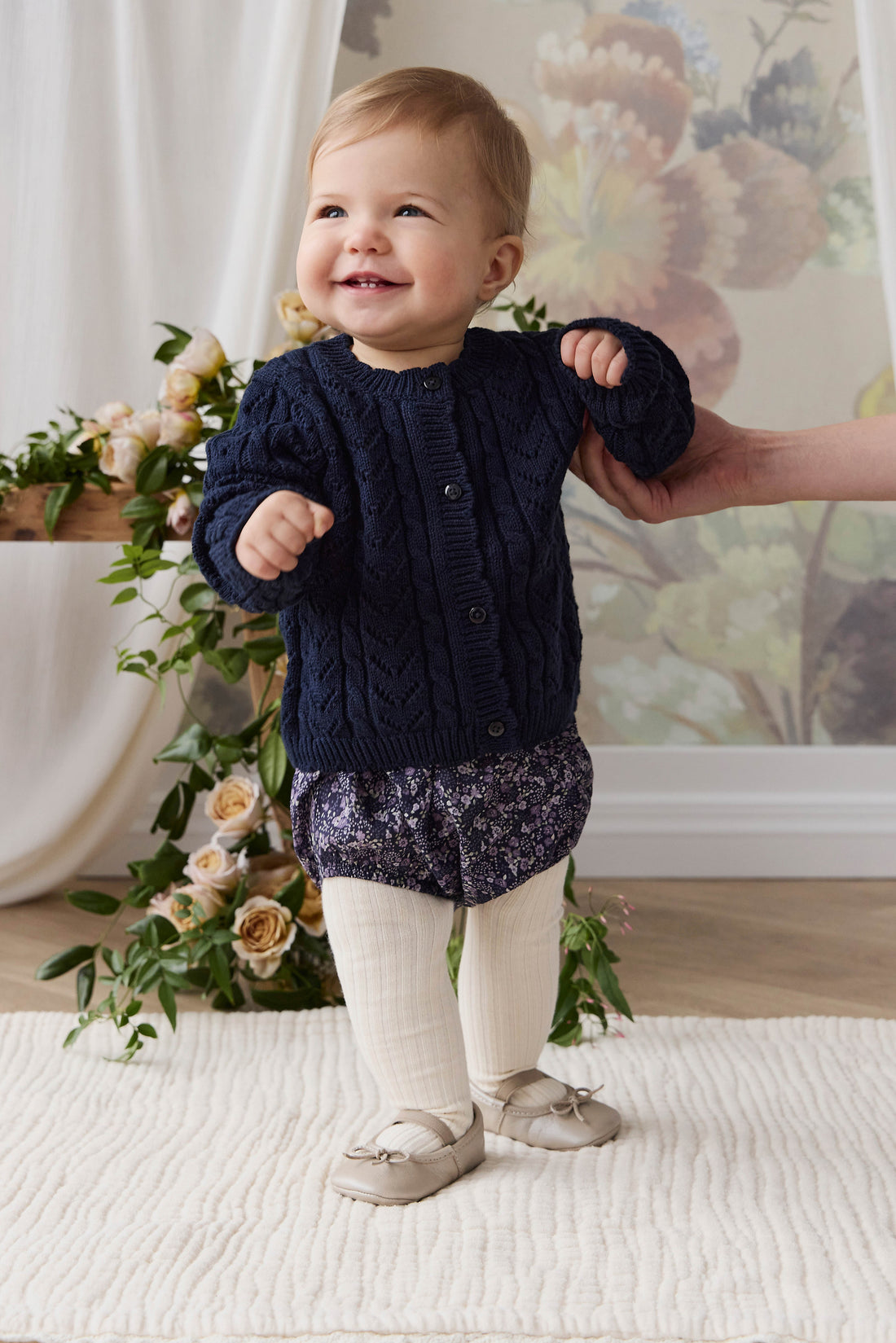 Arabella Knitted Cardigan - Starry Night Childrens Cardigan from Jamie Kay NZ