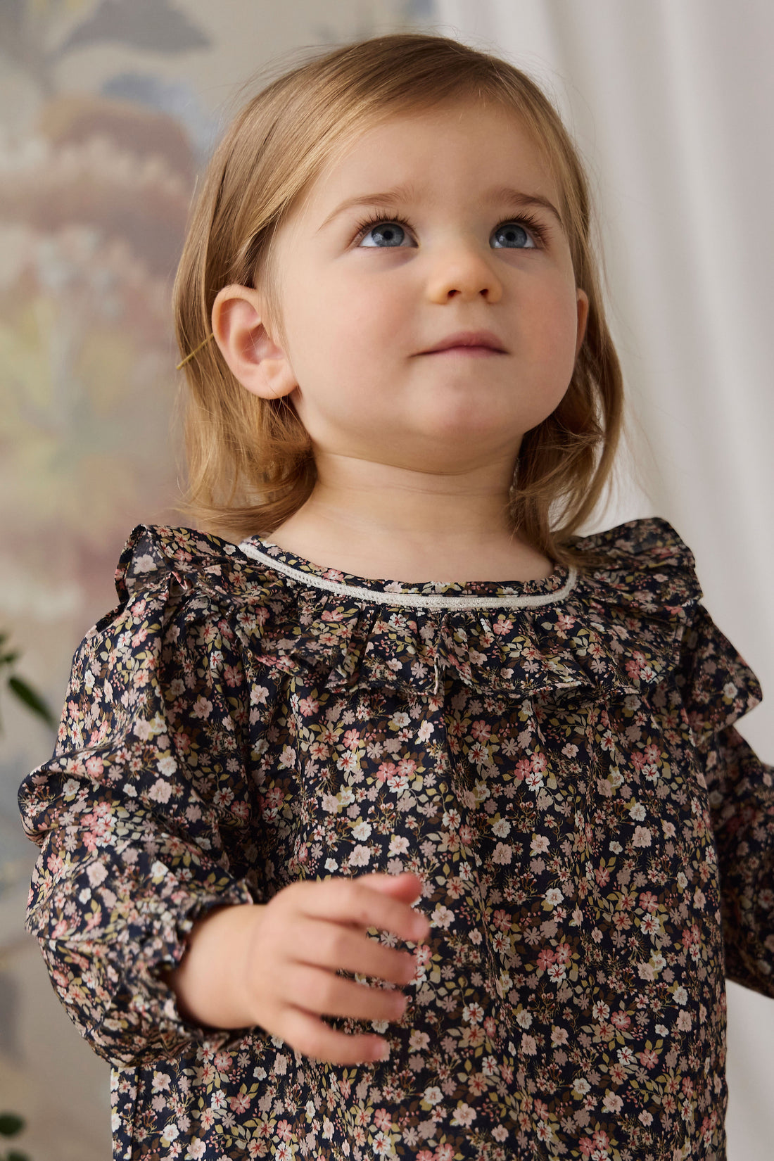 Organic Cotton Leonie Top - Luca Floral Childrens Top from Jamie Kay NZ