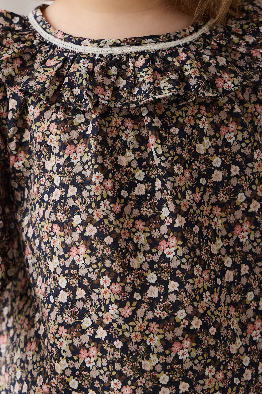 Organic Cotton Leonie Top - Luca Floral Childrens Top from Jamie Kay NZ