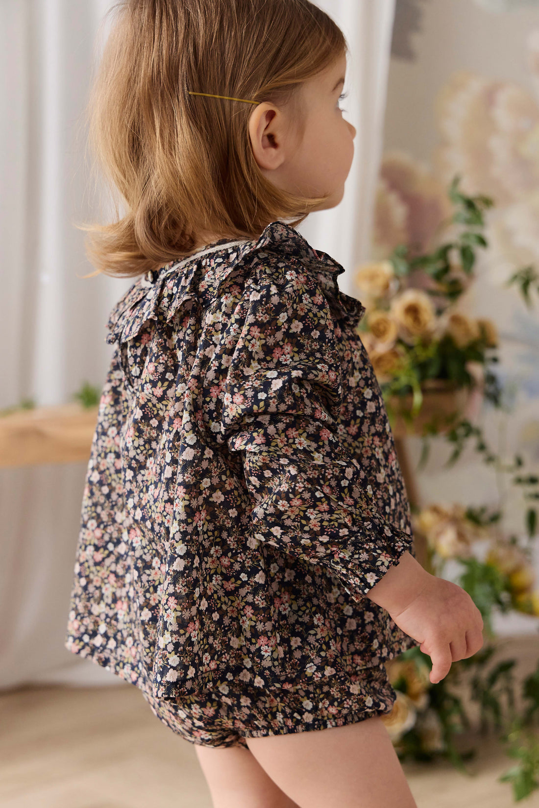 Organic Cotton Classic Bloomer - Luca Floral Childrens Bloomer from Jamie Kay NZ