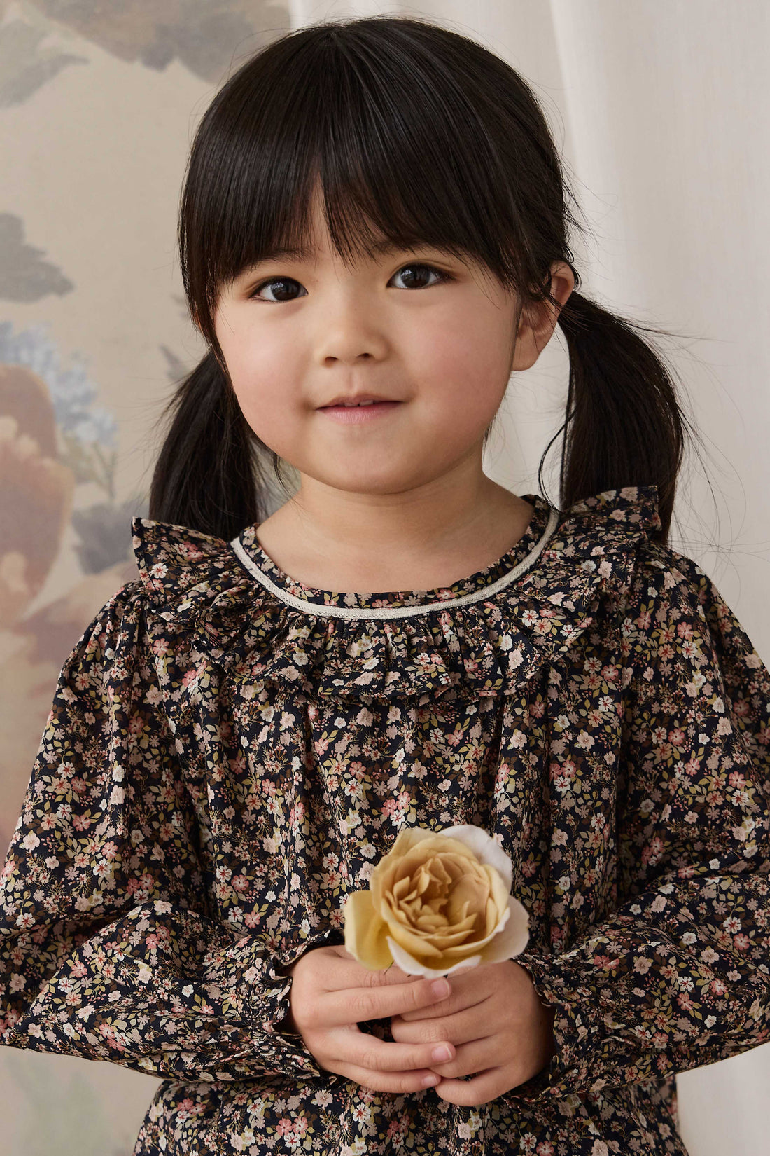 Organic Cotton Leonie Top - Luca Floral Childrens Top from Jamie Kay NZ