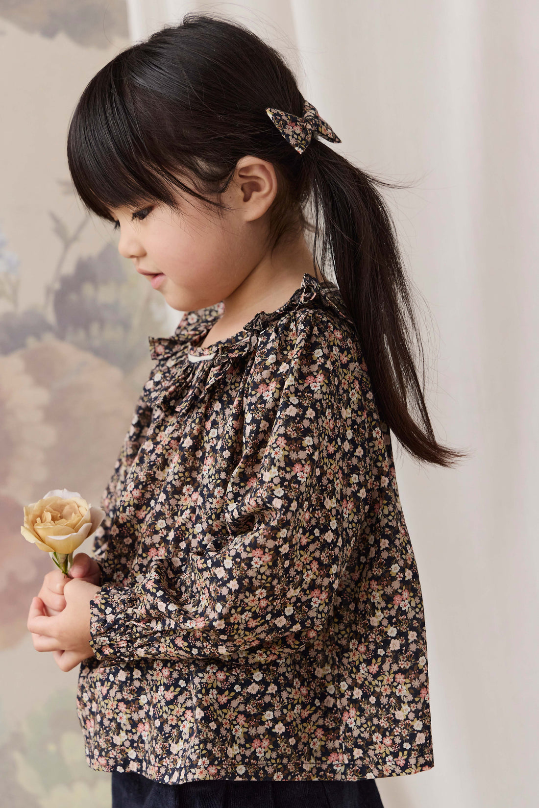 Organic Cotton Leonie Top - Luca Floral Childrens Top from Jamie Kay NZ