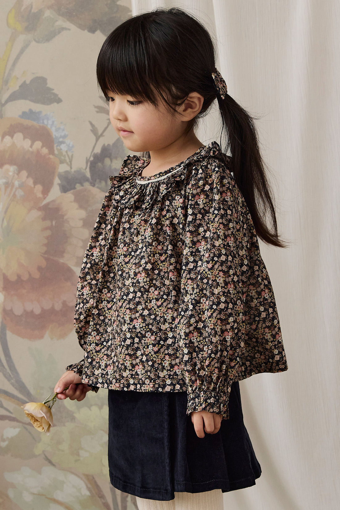 Organic Cotton Leonie Top - Luca Floral Childrens Top from Jamie Kay NZ
