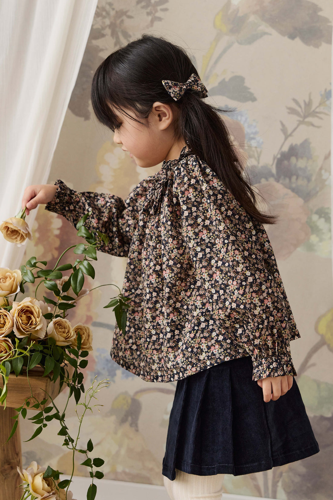 Organic Cotton Leonie Top - Luca Floral Childrens Top from Jamie Kay NZ