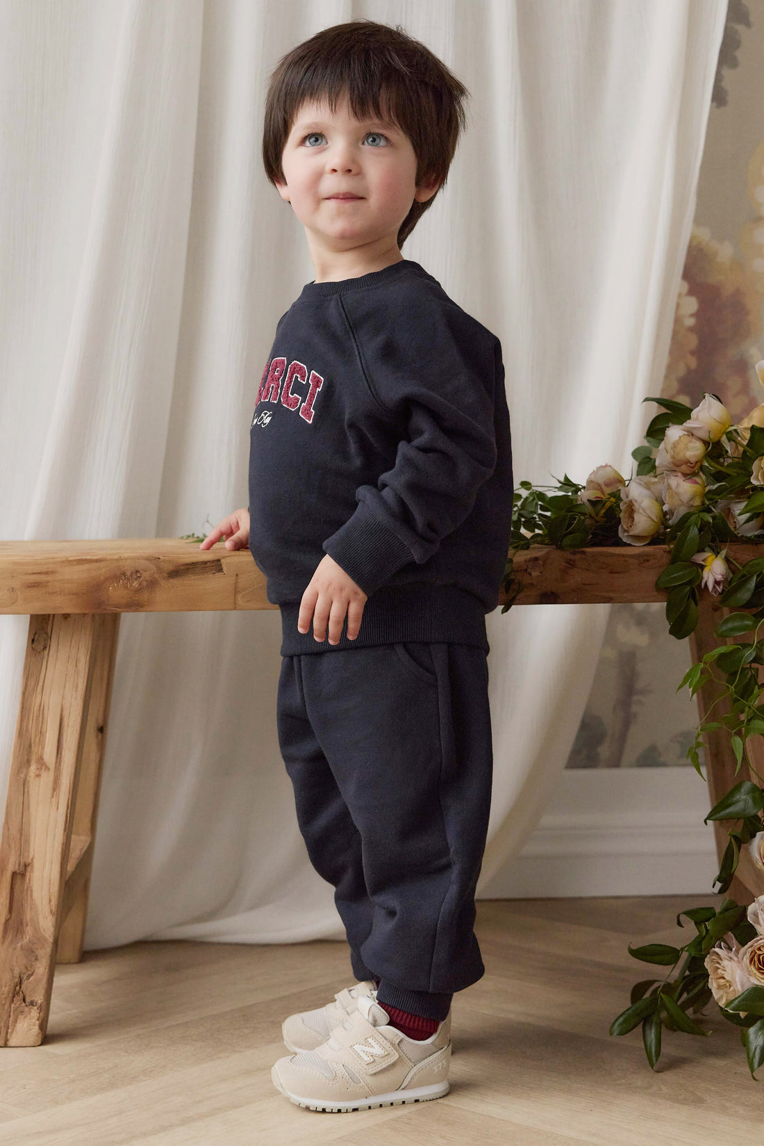 Organic Cotton Nash Track Pant - Maritime Childrens Pants from Jamie Kay NZ
