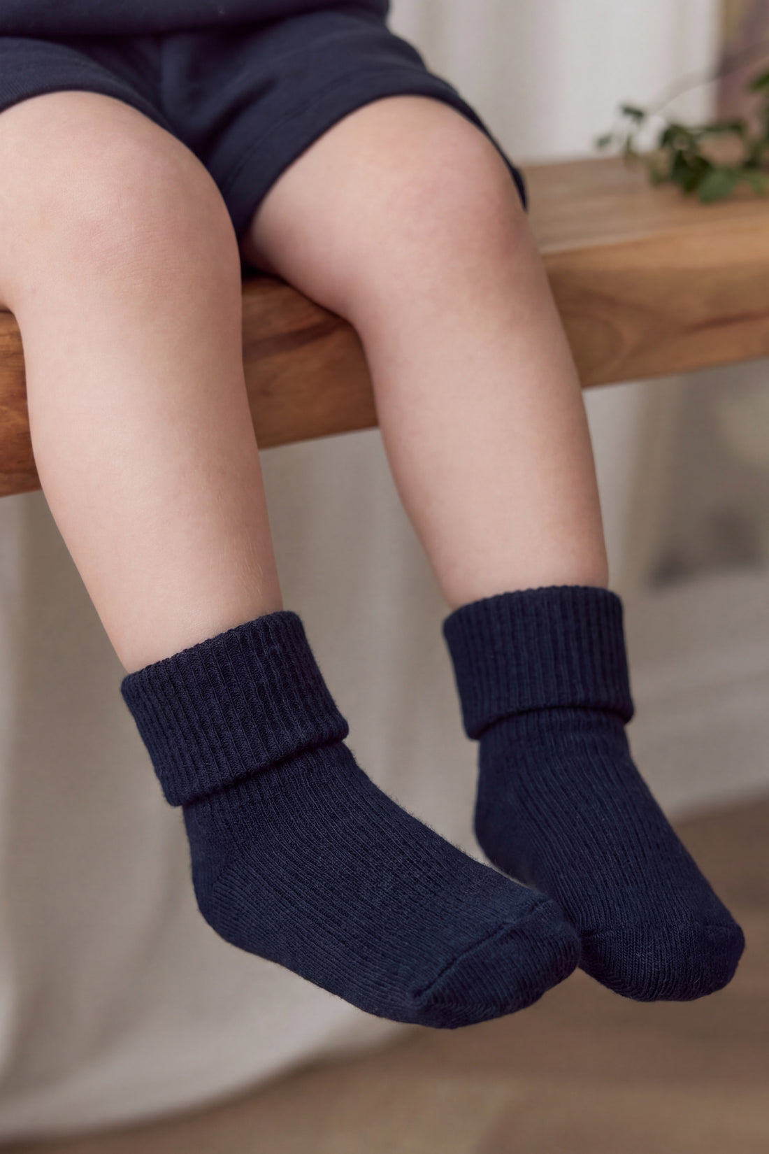 Classic Rib Sock - Navy Childrens Socks from Jamie Kay NZ