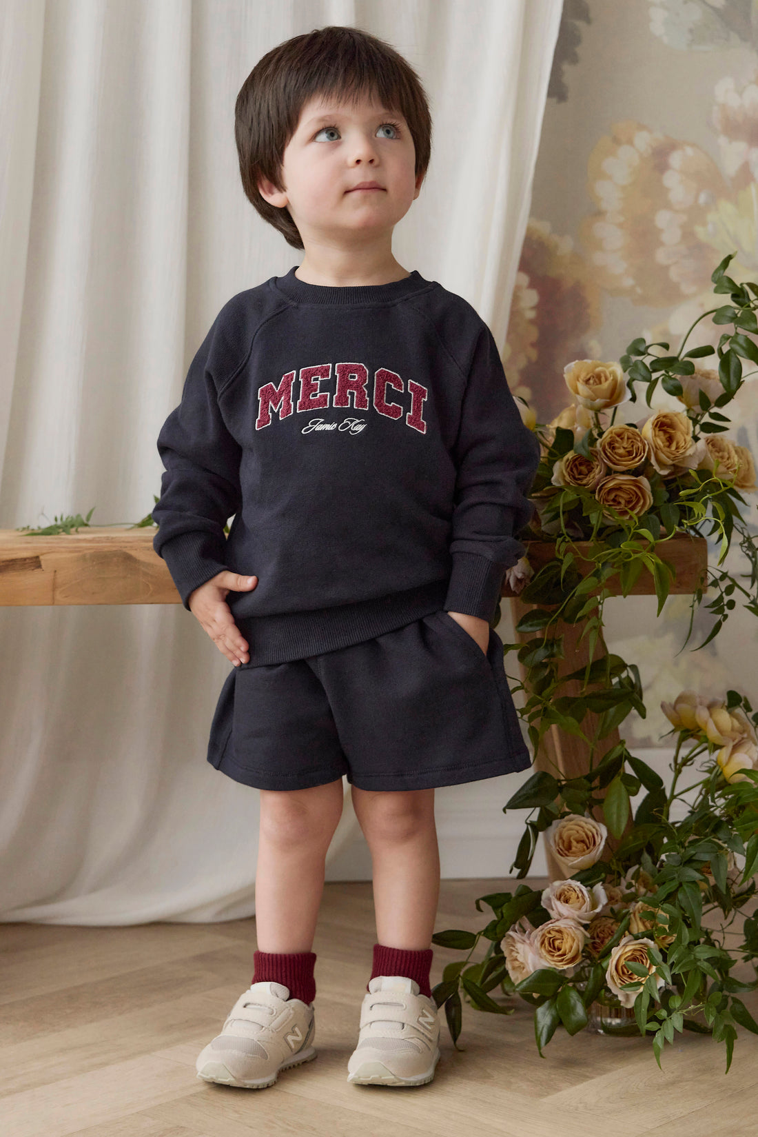 Organic Cotton Jalen Short - Maritime Childrens Shorts from Jamie Kay NZ