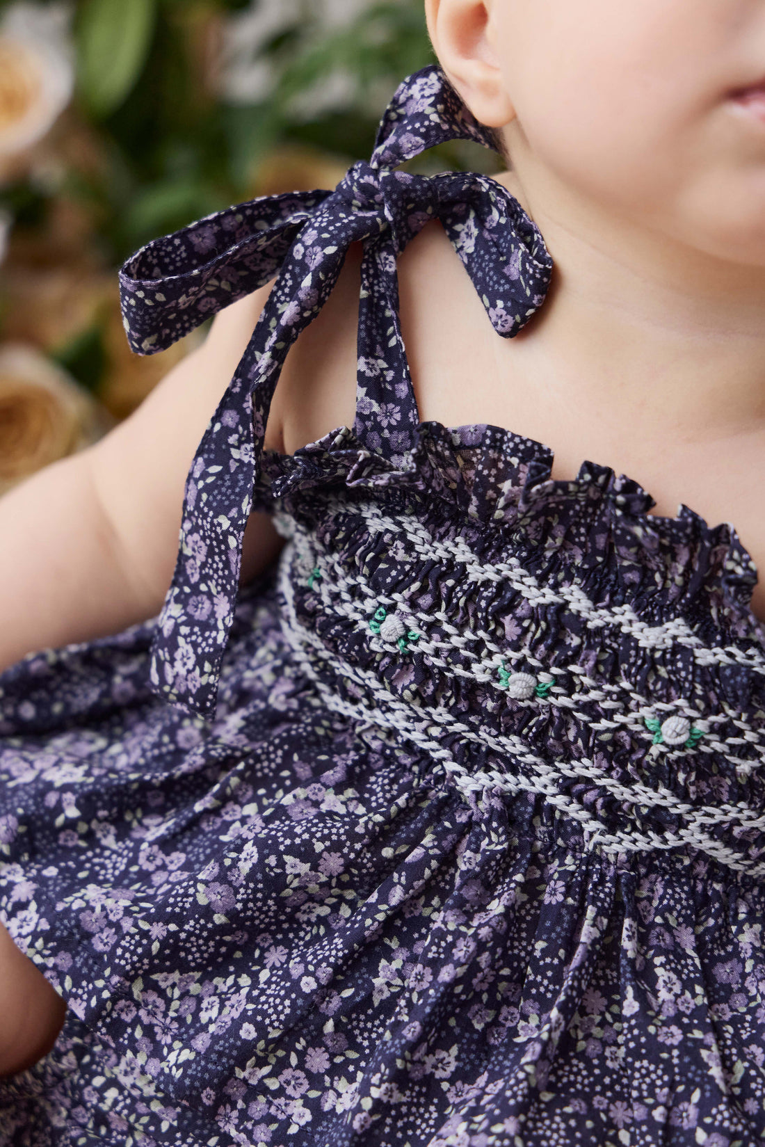 Organic Cotton Carine Top - Violet Floral Childrens Top from Jamie Kay NZ