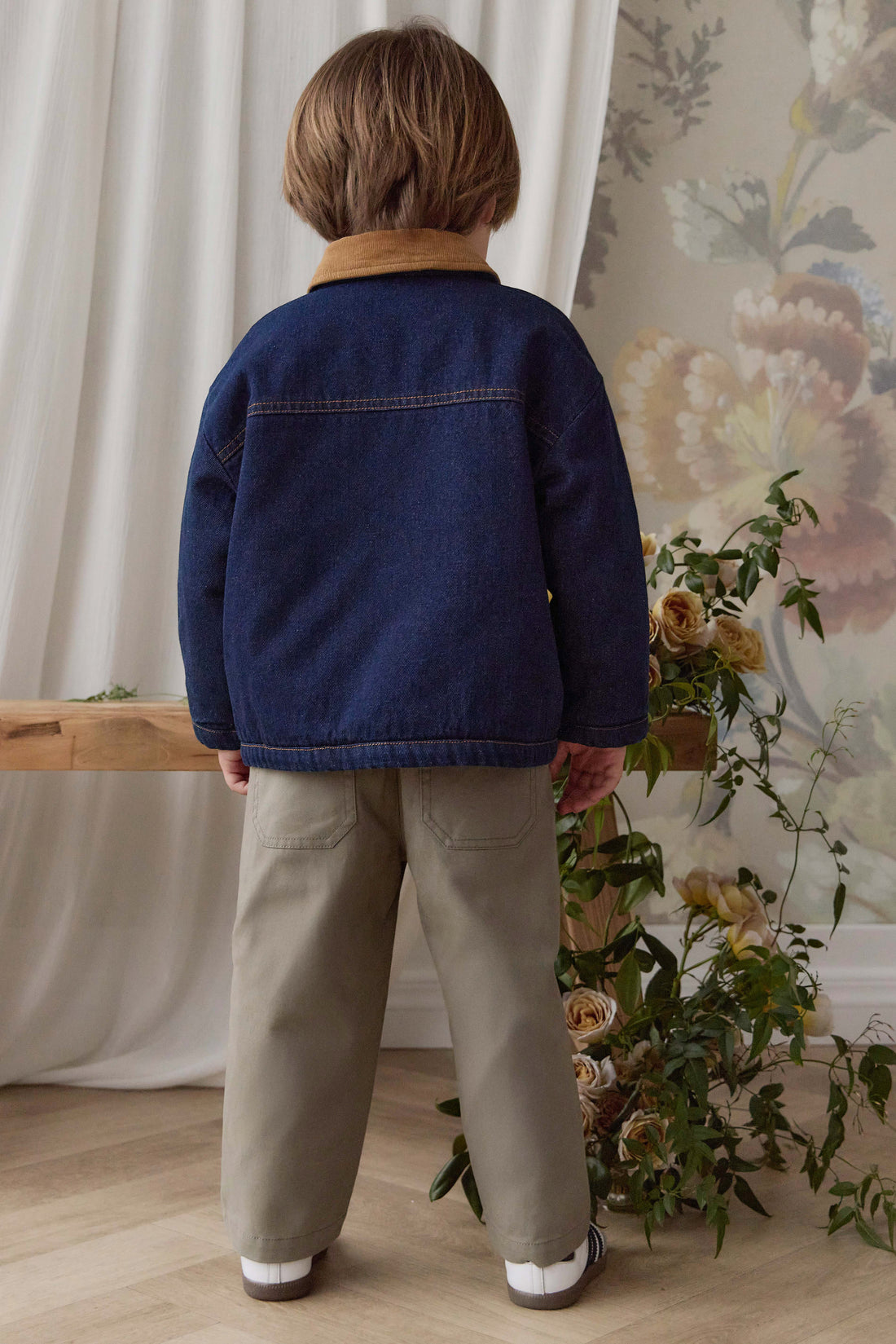 Ezekiel Jacket - Mid Indigo Denim Childrens Jacket from Jamie Kay NZ