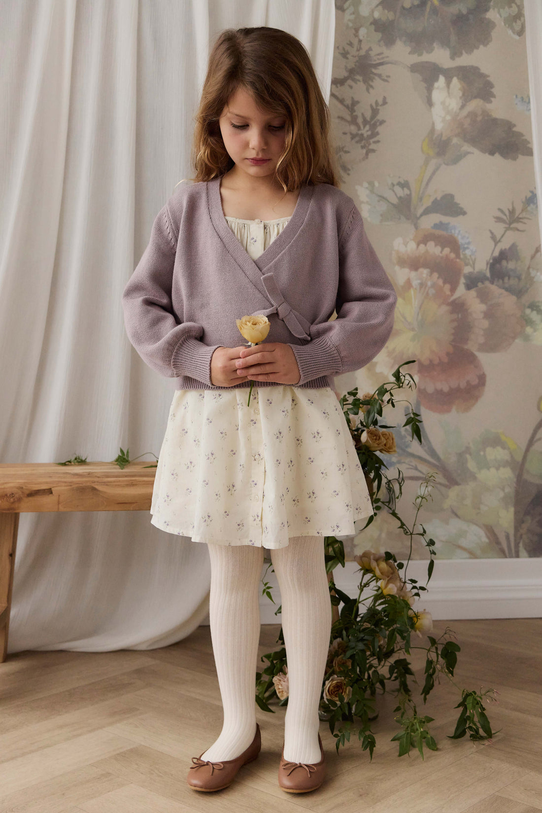 Organic Cotton Cosette Dress - Jade Floral Childrens Dress from Jamie Kay NZ